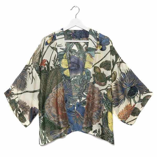 One Hundred Stars Royal Botanic Gardens Thistle Kimono front