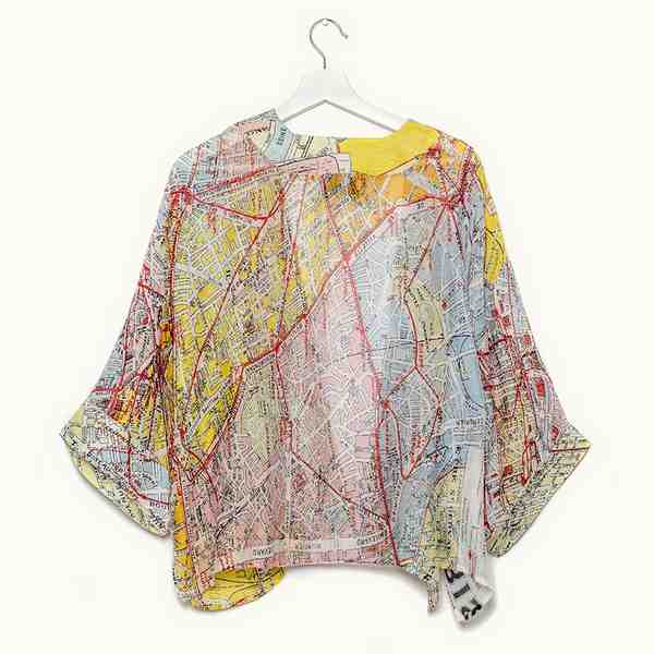 One Hundred Stars Valerie Paris Street Map Mini Kimono back