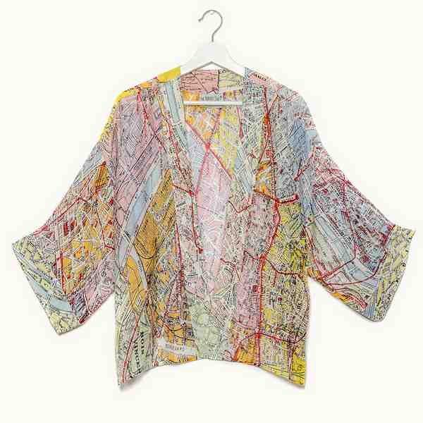 One Hundred Stars Valerie Paris Street Map Mini Kimono front