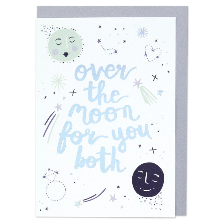 Over The Moon For You Both card