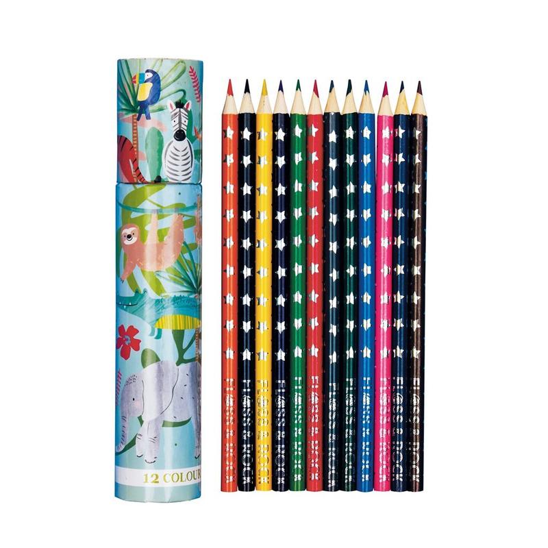 Pack of 12 Coloured Pencils Jungle 38P3393