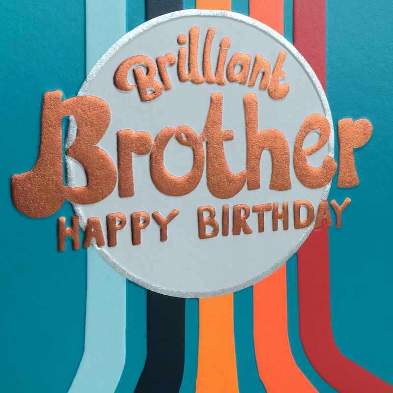 Paper Salad Greetings Cards Brilliant Brother Happy Birthday HD2073 detail