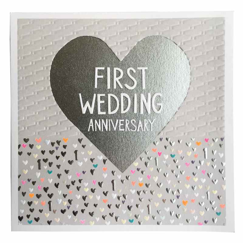 Paper Salad Greetings Cards First Wedding Anniversary Heart JJ1877 main