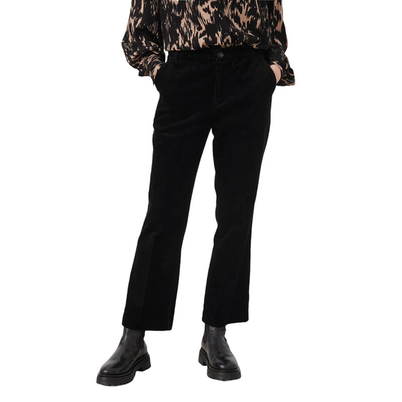 Part Two Clothing Misha Cord Trousers Black 30305538-194008 on model close-up