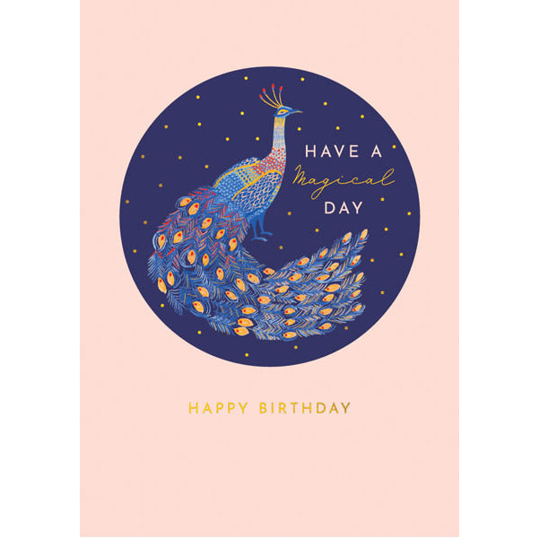 Peacock Magical Birthday Card TQ10