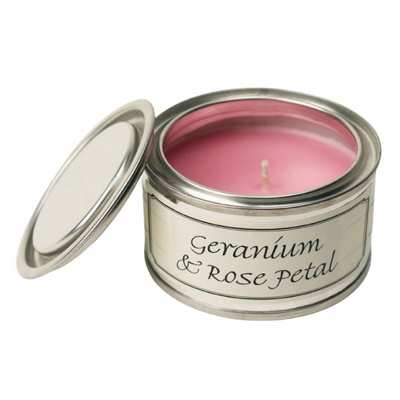 Pintail Candles Geranium & Rose Petal Paint Pot Candle