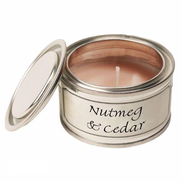 Pintail Candles Nutmeg & Cedar Scented Candle in Paint Pot Tin
