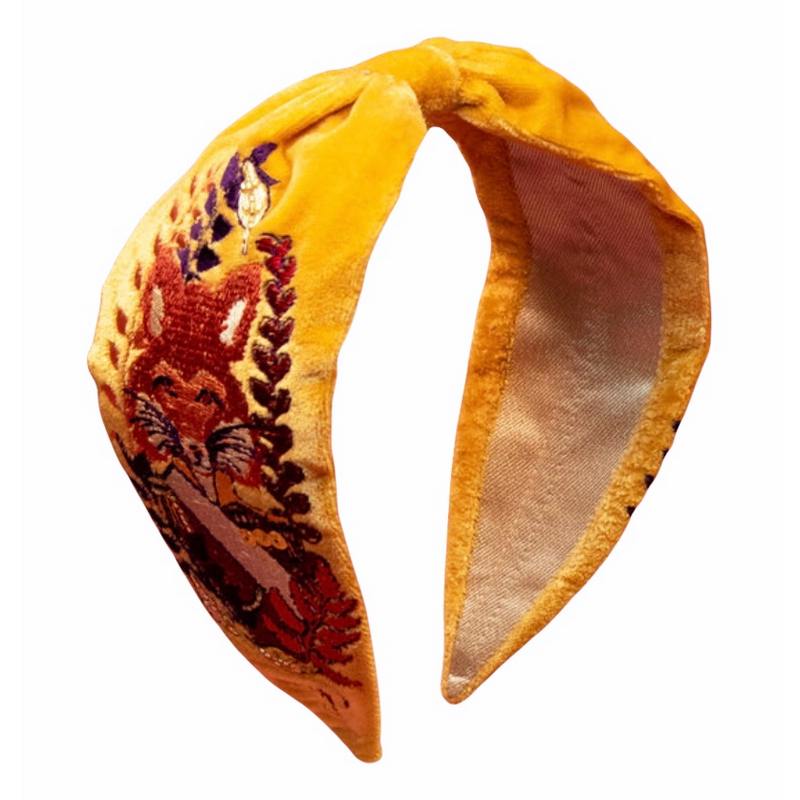 Powder Design Embroidered Velvet Headband Fox HDB25
