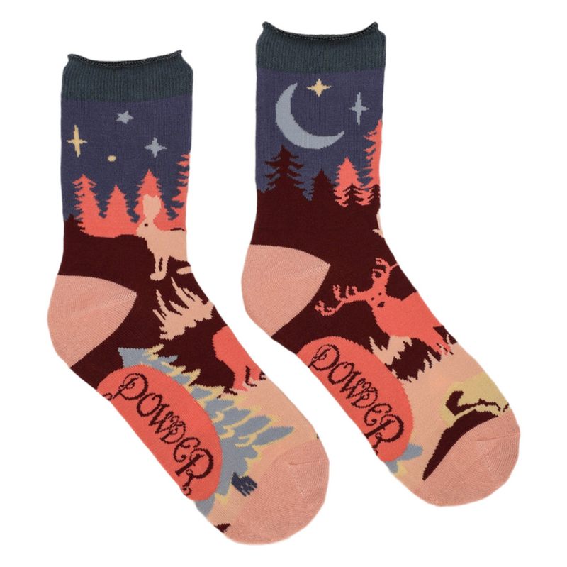 Powder Designs Bamboo Ladies Socks Winter's Eve SOC544 front and back