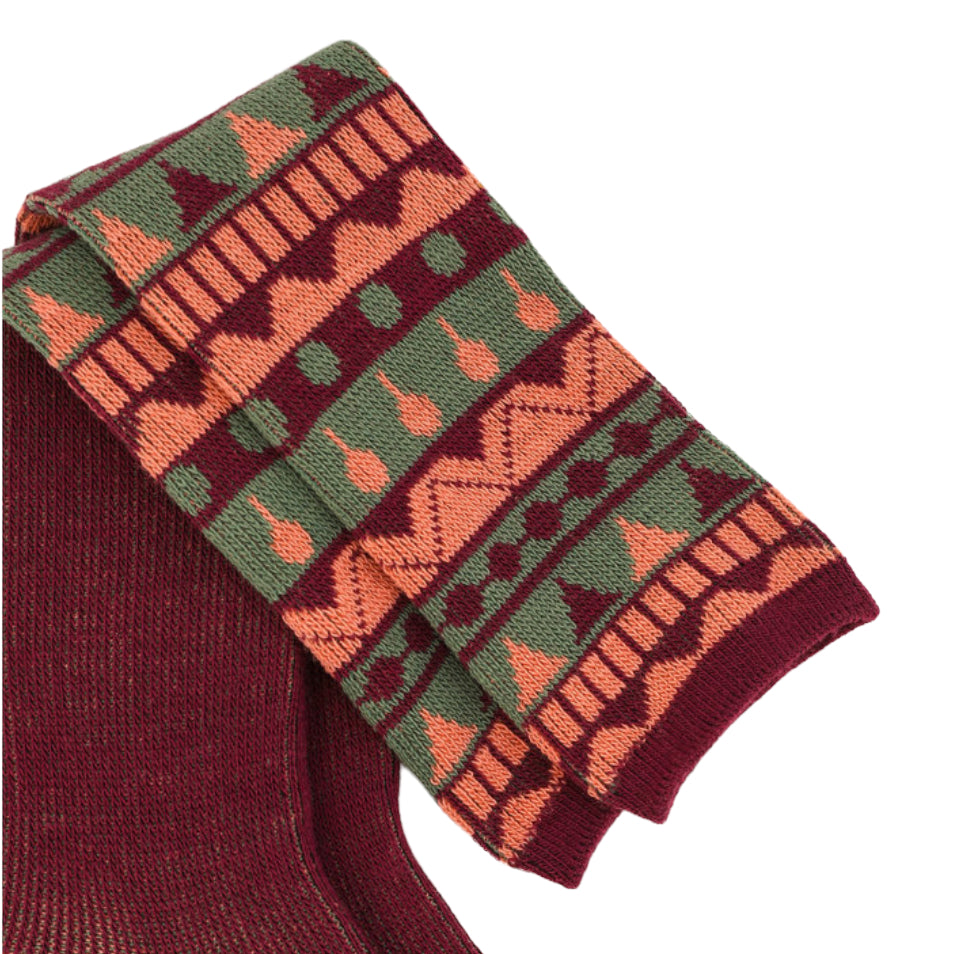 Powder Designs Fair Isle Ladies Boot Socks Triangle Grape SOC565 detail