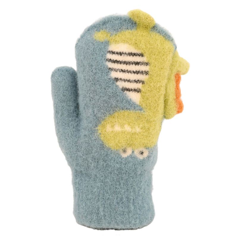 Powder Designs Kid's Powder Pal Mittens Ice Dino PPM10 detail