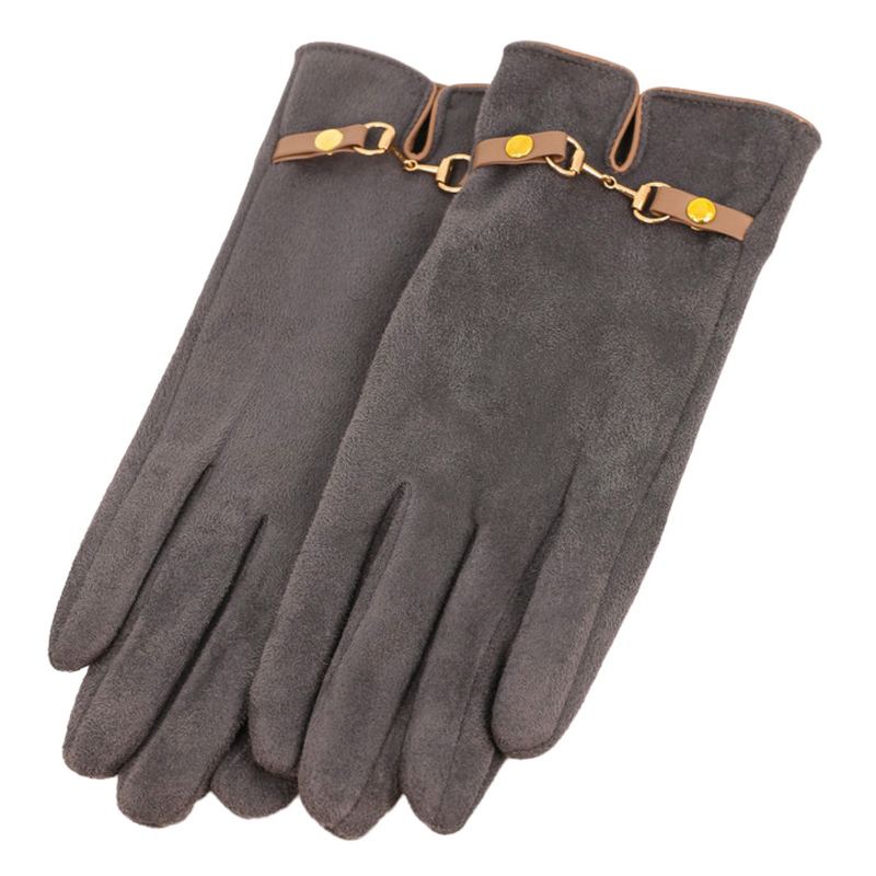 Powder Designs Kylie Faux Suede Gloves in Denim Blue KYL5 main