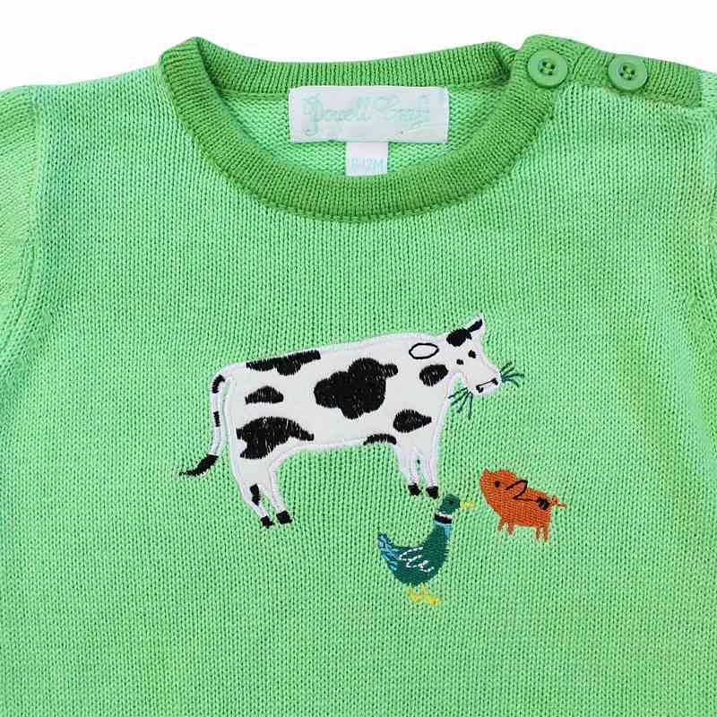 Powell Craft Farmyard Knitted Jumpsuit HKFM18 detail