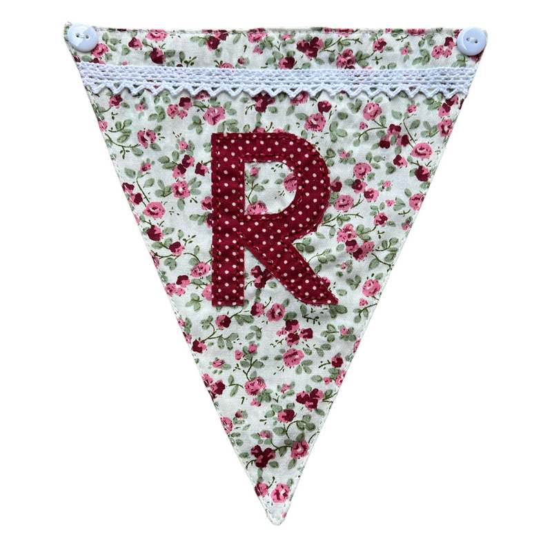 Powell Craft Pink Alphabet Bunting Letter R