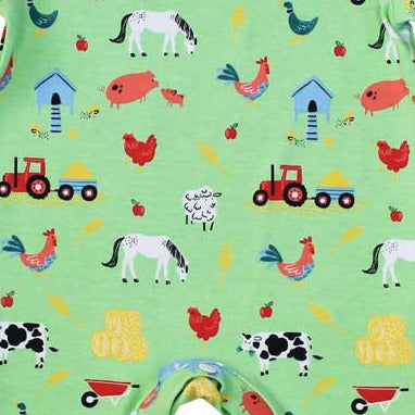 Powell Craft Farmyard Print Jumpsuit FM17 print detail