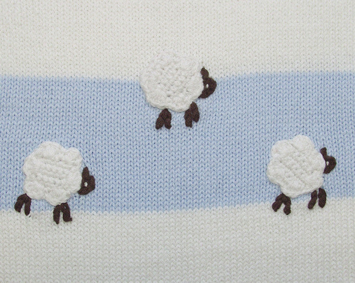 Powell Craft Handknitted Farmyard Longsleeve Jumpsuit detail