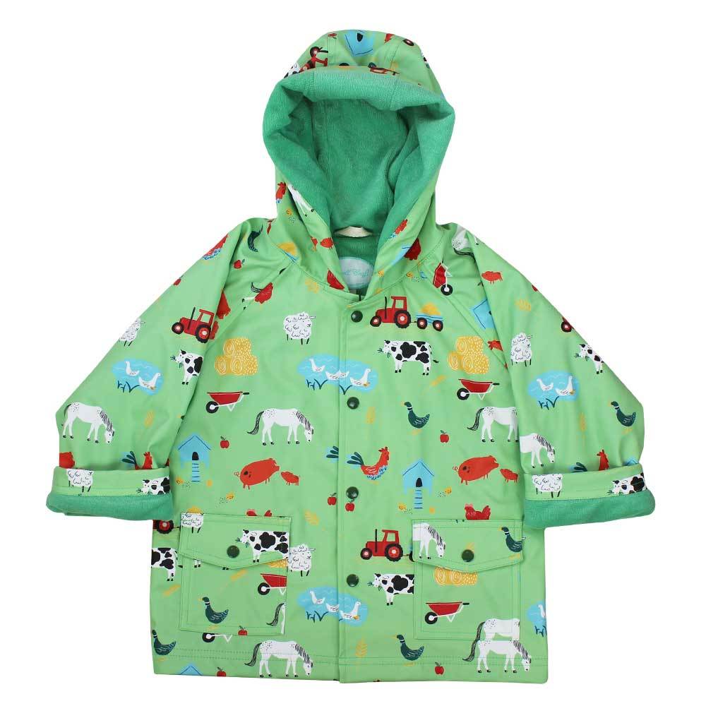 Powell Craft On The Farm Print Rain Coat RMFM front