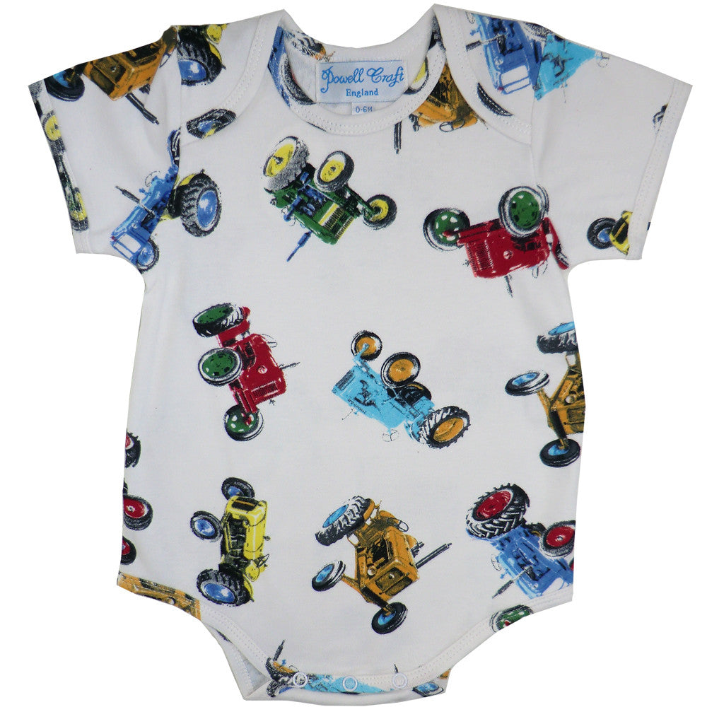 Powell Craft Vintage Tractor Babygrow