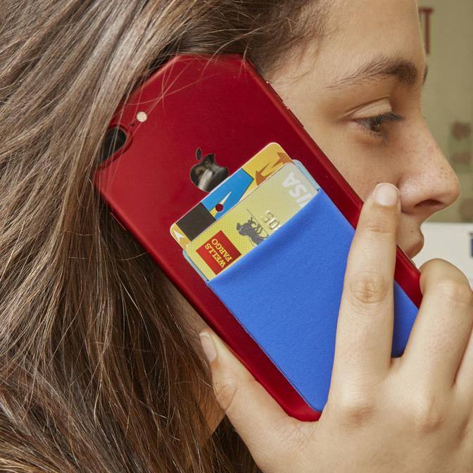 RFID Blocking Phone Pocket US193 in use