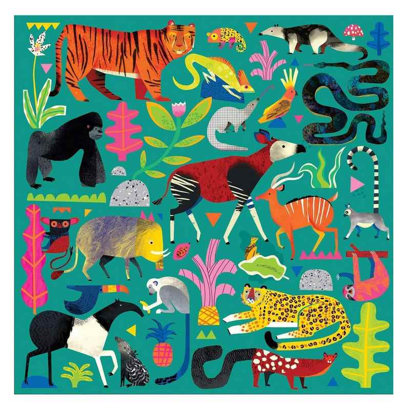 Rainforest Animals 500 Piece Jigsaw Puzzle front