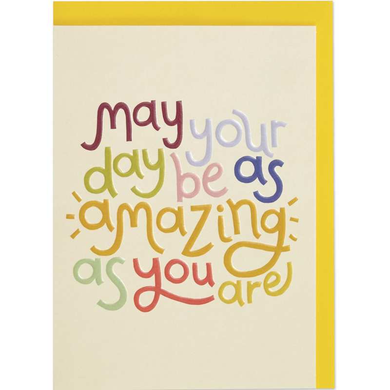 Raspberry Blossom Greetings Card May Your Day Be As Amazing As You Are GDV04 front