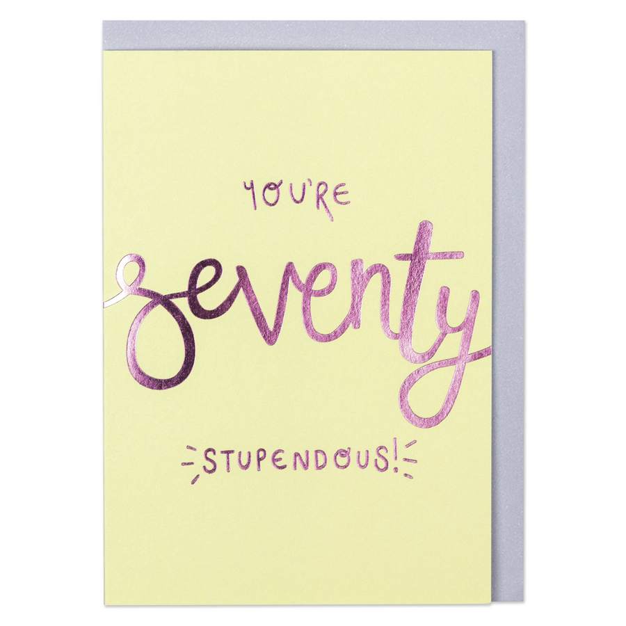 Raspberry Blossom You're 70 Stupendous card