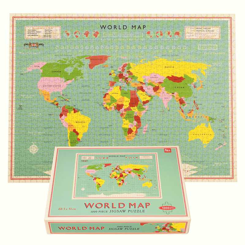 Rex London World Map Jigsaw Puzzle 1000 Piece 29513 main