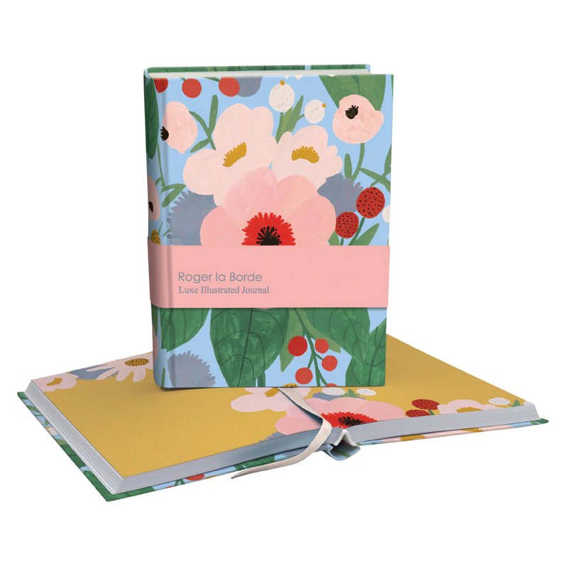 Roger La Borde Big Pink Flowers Softback Journal AS056 main