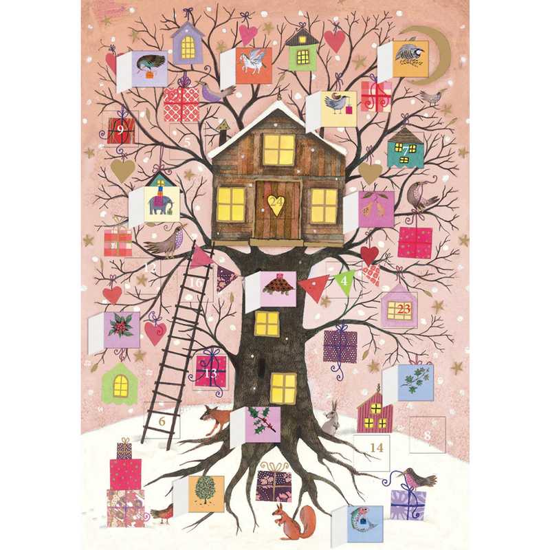 Roger La Borde Christmas Treehouse Advent Calendar Card ACC084 front