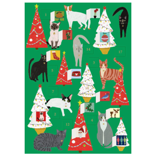 Roger La Borde Fabulous Felines Advent Calendar Card ACC081