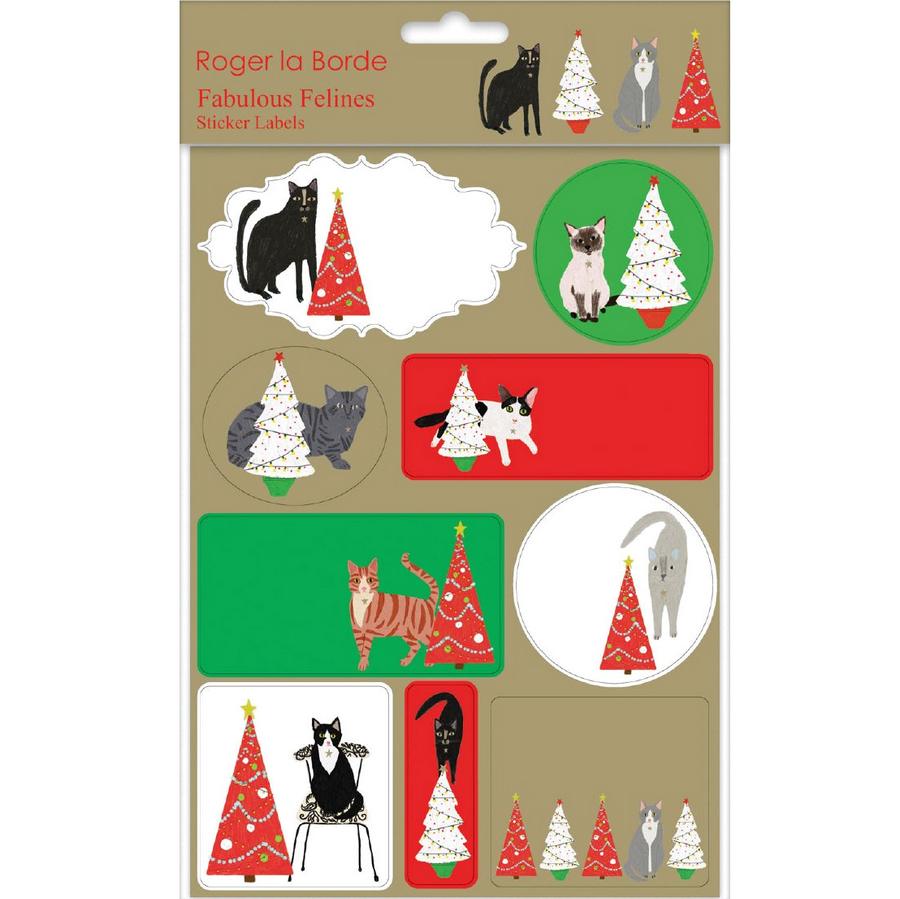 Roger La Borde Fabulous Felines Sticker Labels Sheet ST064