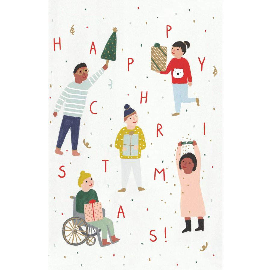 Roger La Borde Festive Fun People Notecard pack NSX704