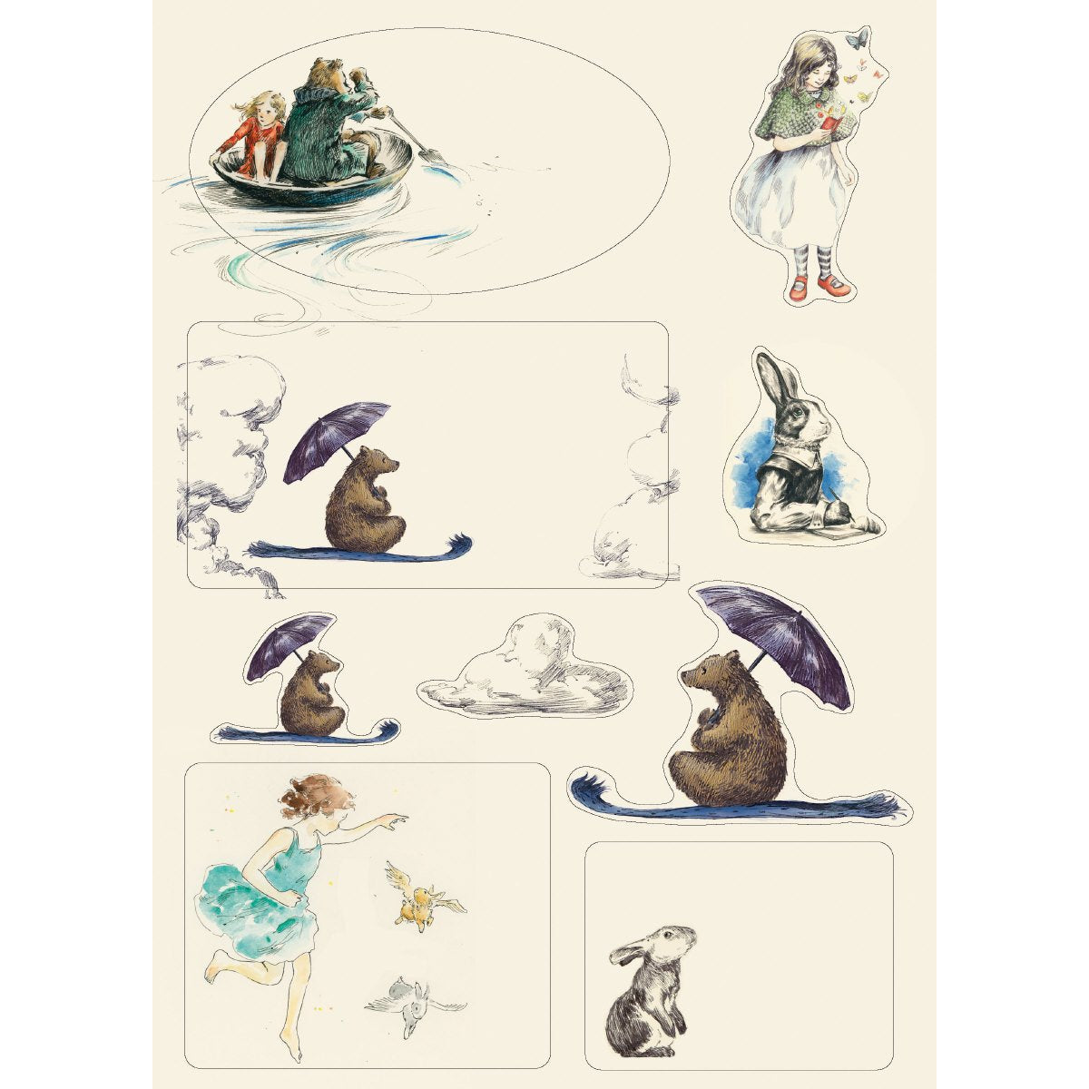 Roger La Borde Luxe Letter Writing Set Little Bear WS043 sticker 1