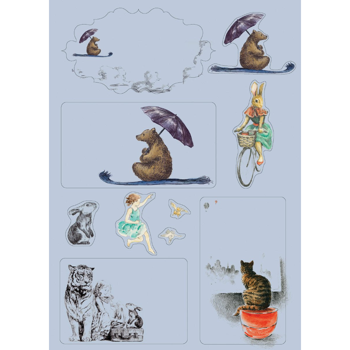 Roger La Borde Luxe Letter Writing Set Little Bear WS043 sticker 2