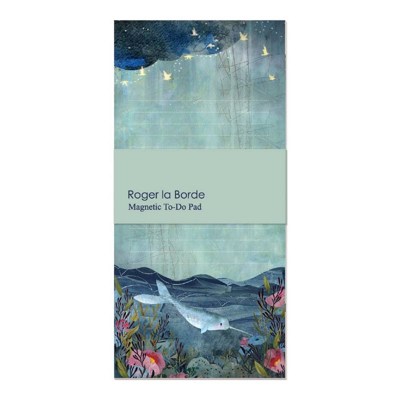 Roger La Borde Sea Dreams Narwhal Magnetic To-do Notepad FM023
