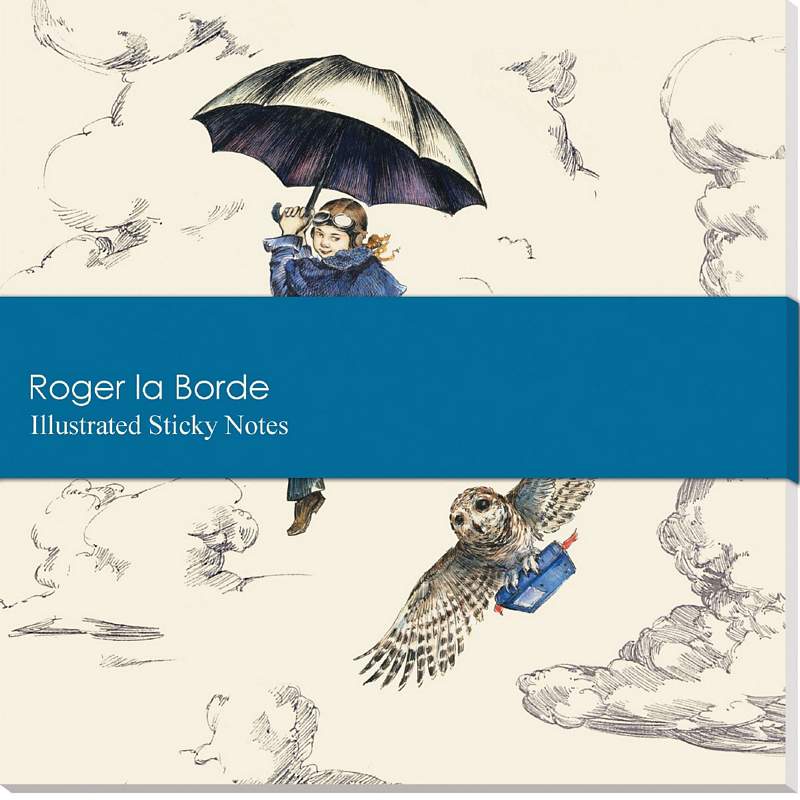 Roger La Borde Sticky Notepad Girl And Owl SN012 front