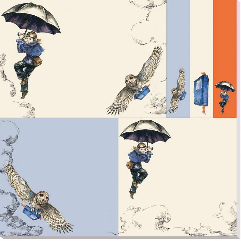 Roger La Borde Sticky Notepad Girl And Owl SN012 contents