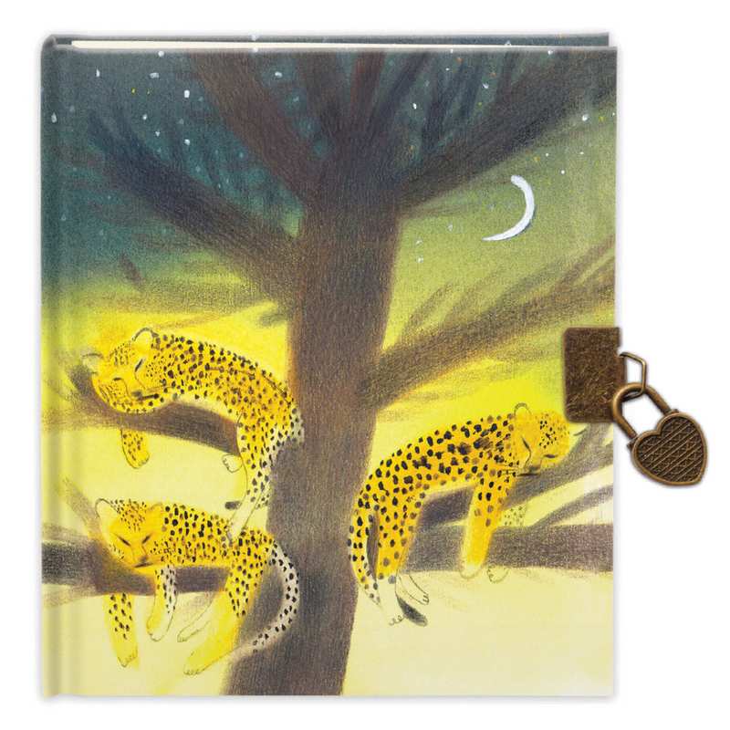 Roger La Borde Wilderness Sleeping Leopards Lockable Notebook ASD024 front