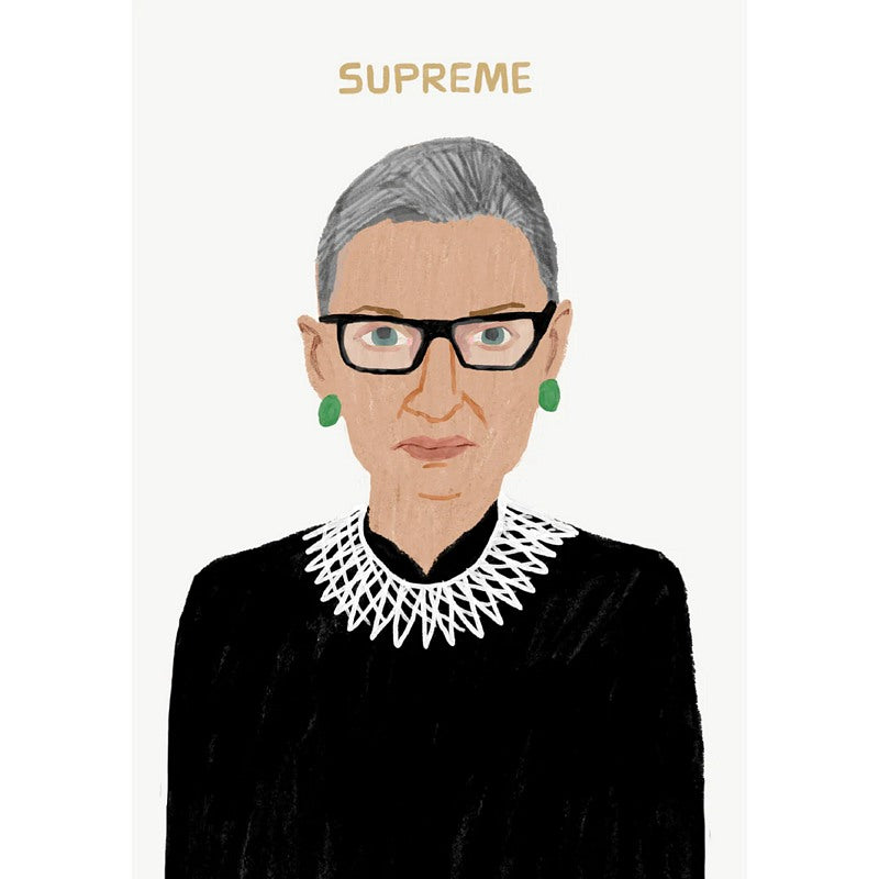 Roger la Borde Greetings Card Ruth Bader Ginsburg Supreme front
