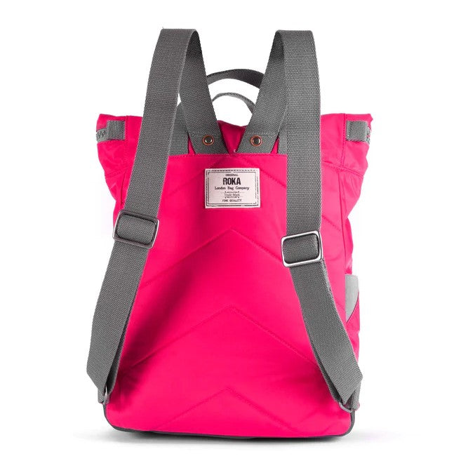 Roka Backpack Canfield B Sustainable Raspberry Medium back