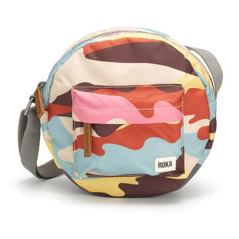 Roka Crossbody Bag Paddington B Small Sustainable Retro Camo front