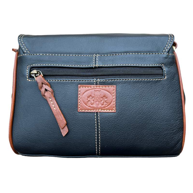 Rowallan Of Scotland Prelude Black Half Flap Shoulder Bag 31-9289-01 back