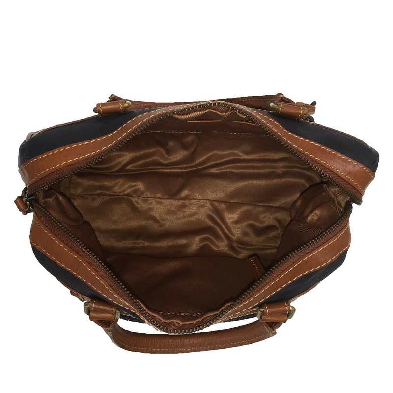 Rowallan Of Scotland Prelude Navy Twin Grab Handle Handbag inside