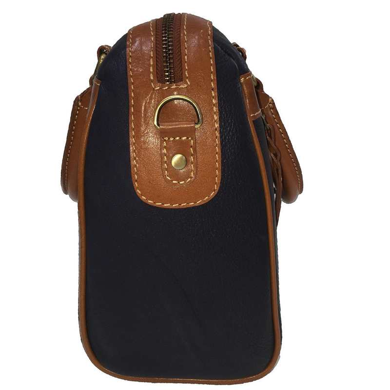 Rowallan Of Scotland Prelude Navy Twin Grab Handle Handbag side