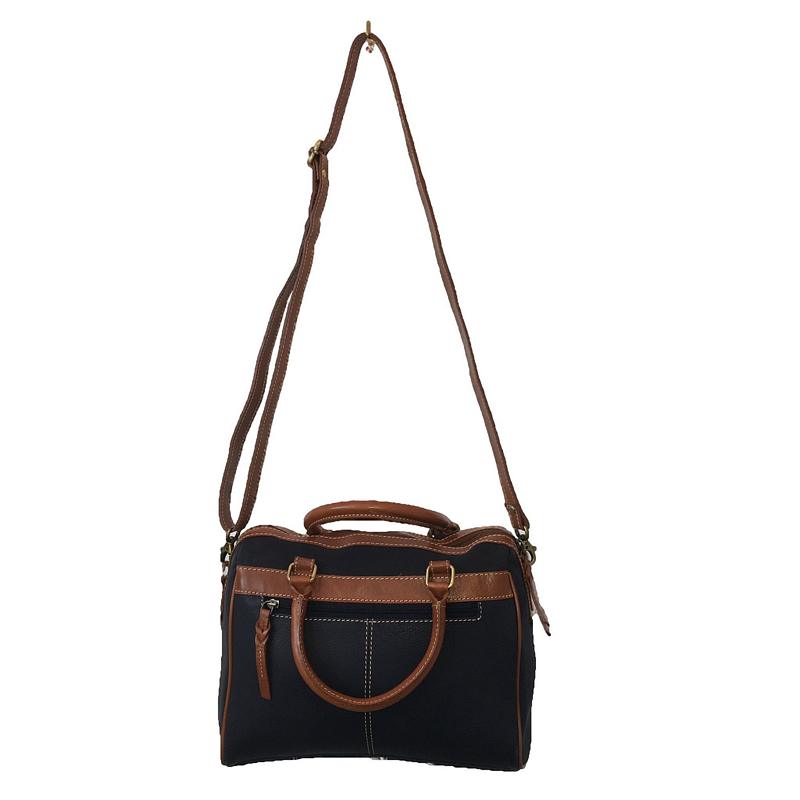 Rowallan Of Scotland Prelude Navy Twin Grab Handle Handbag hanging