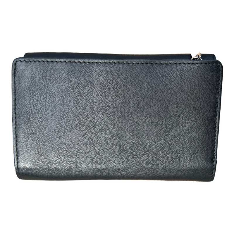 Rowallan Of Scotland Roma Black Tri-fold Purse 33-2087-01 back