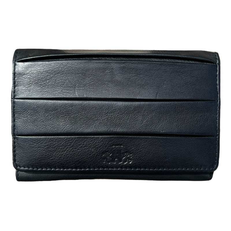 Rowallan Of Scotland Roma Black Tri-fold Purse 33-2087-01 front