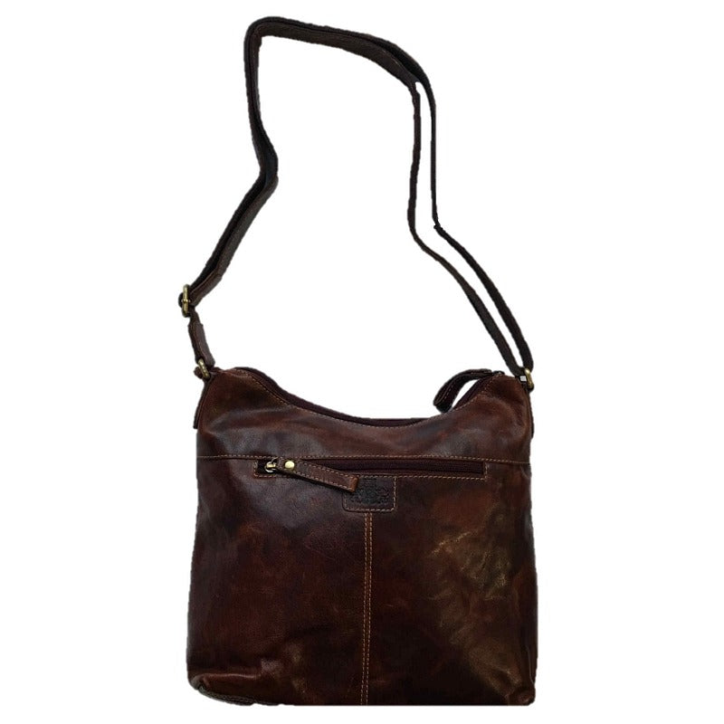 Rowallan Of Scotland Bronco Cognac Twin Pocket Handbag 31-6510-18 back