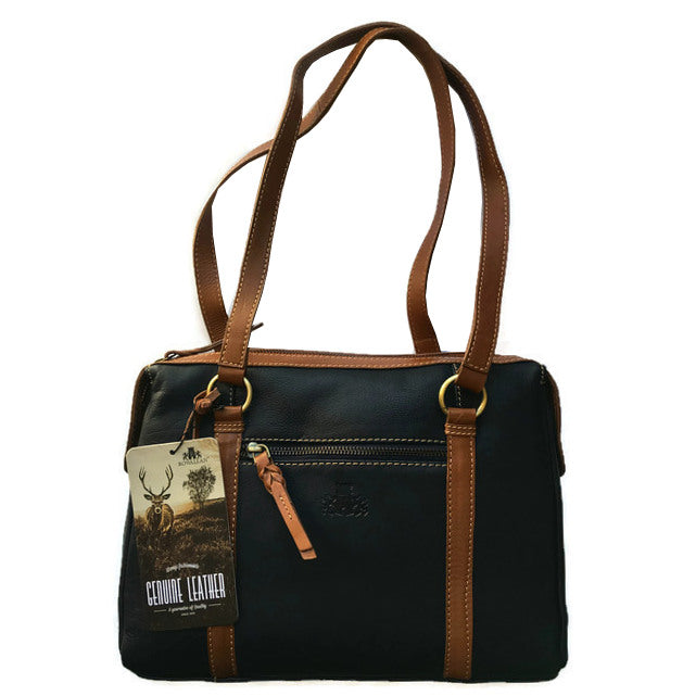 Rowallan Of Scotland Prelude Navy Twin Handle Top Zip Handbag back