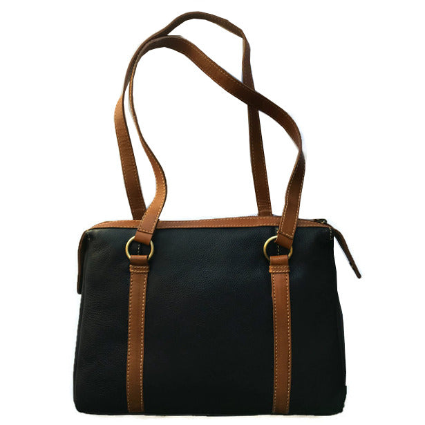 Rowallan Of Scotland Prelude Navy Twin Handle Top Zip Handbag front